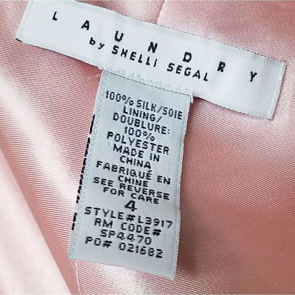 LAUNDRY by Shelli Segal Silk Tie Back V-Neck Sleeveless Floral Slip Dress - Picture 11 of 11